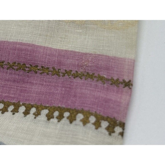 Vintage Hanky-Tammis Keefe-1950's- Handkerchief Dainty Lace Pattern Pink Gold - Picture 13 of 13